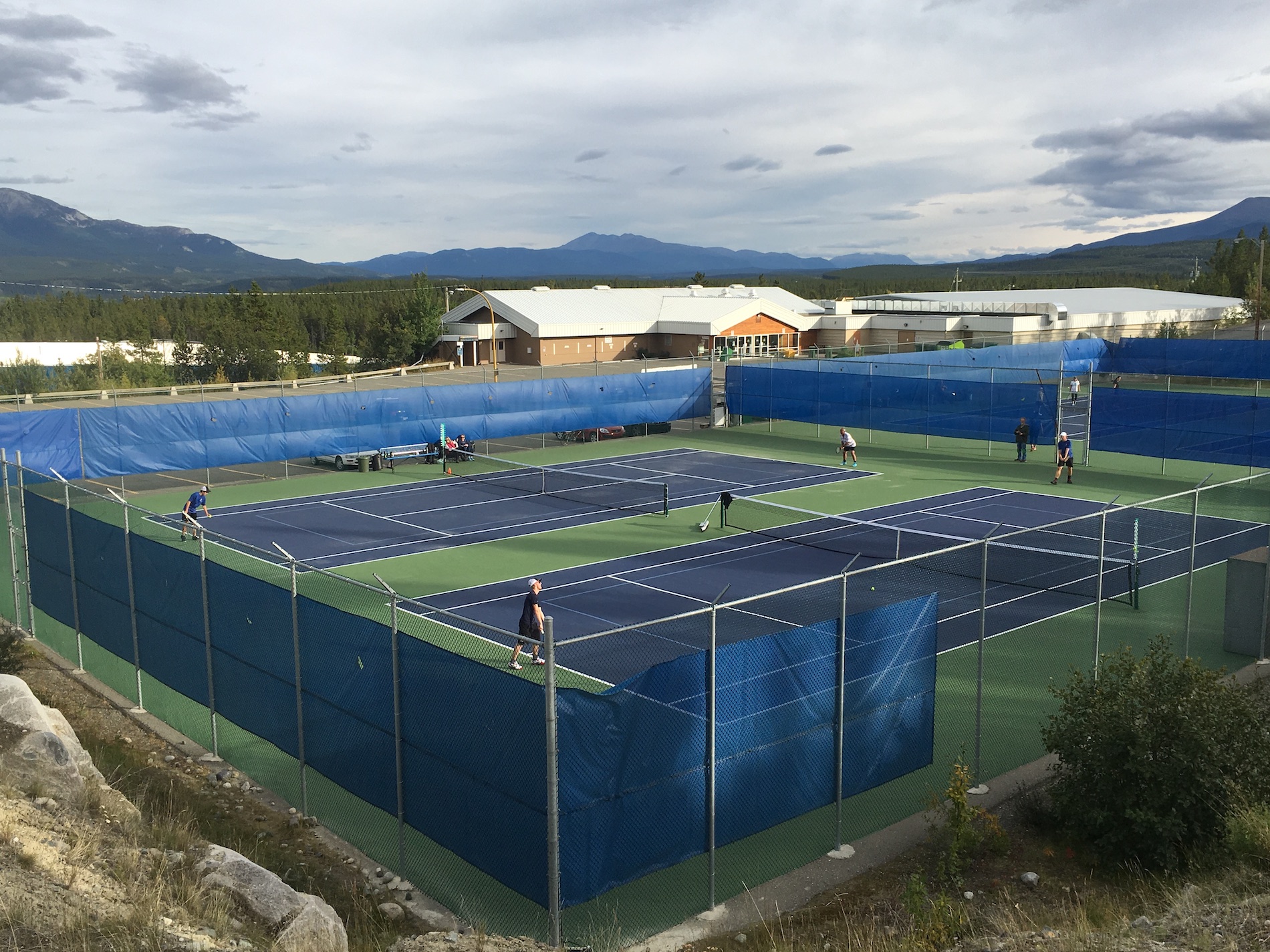 panorama of tennis courts